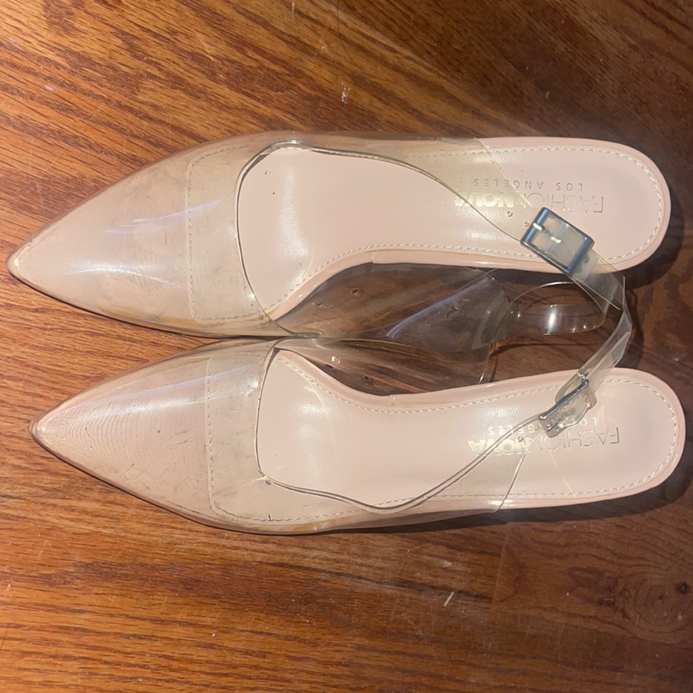Clear heels